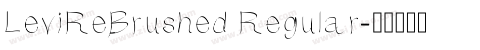 LeviReBrushed Regular字体转换